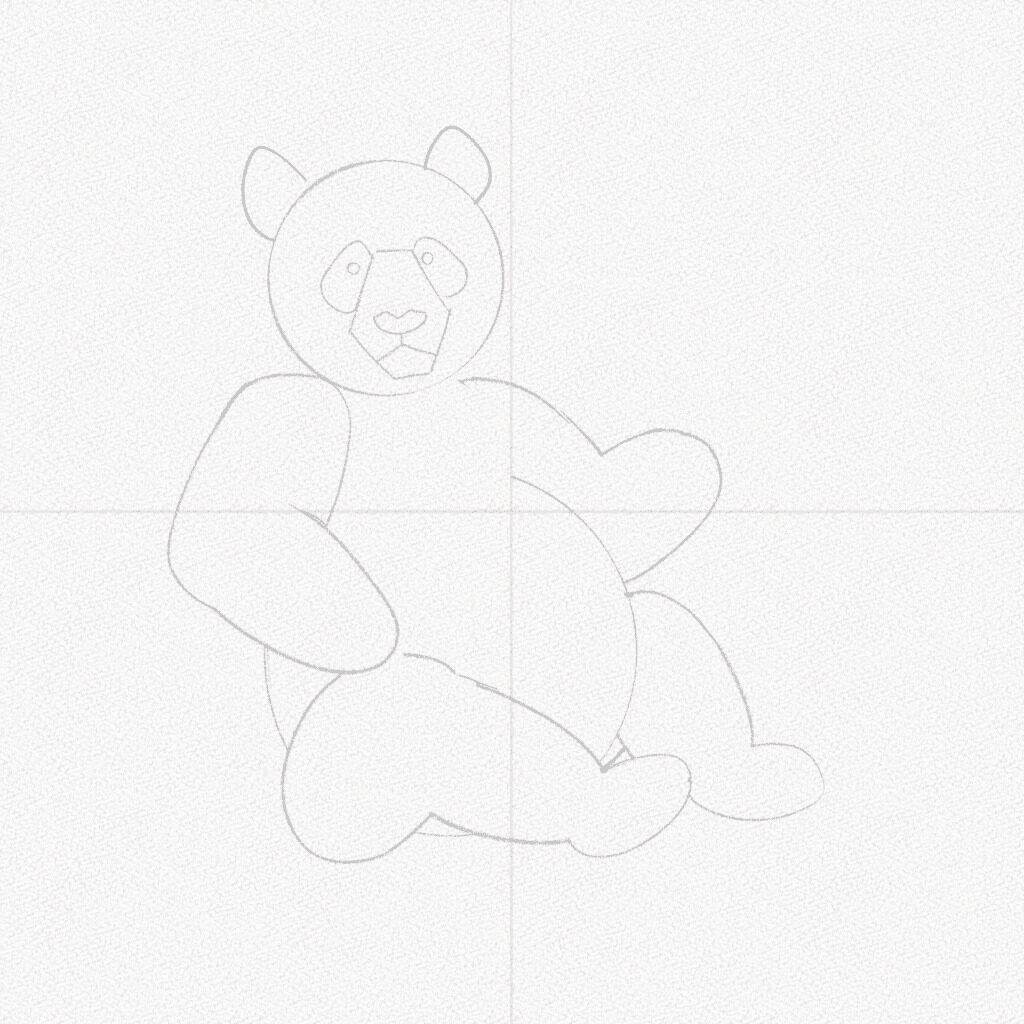how to draw a panda