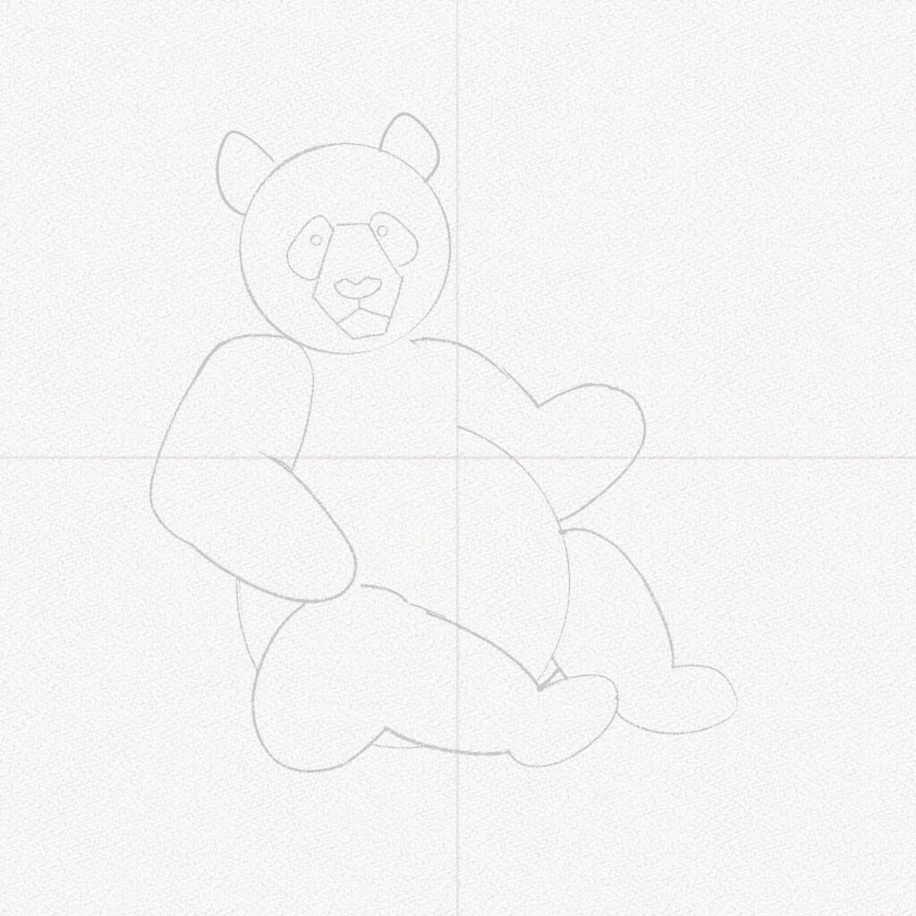 how to draw a panda