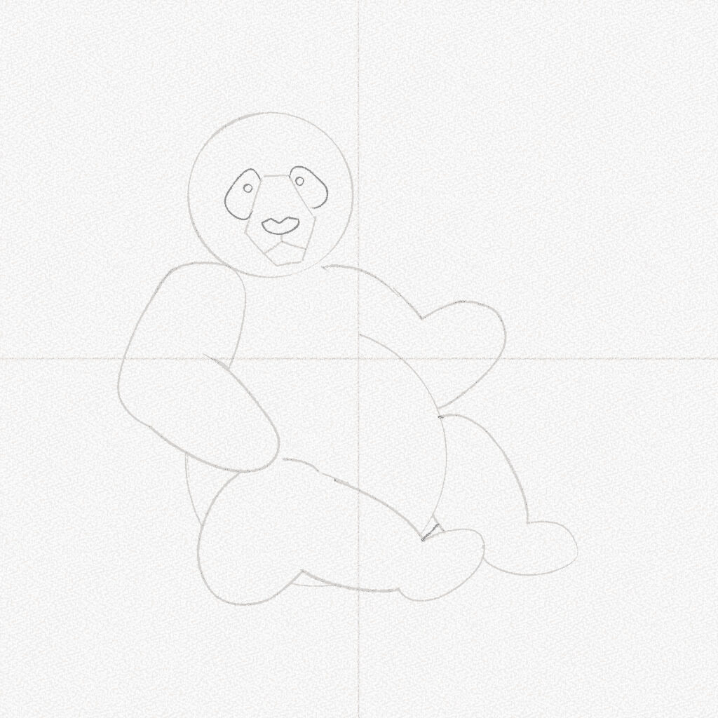 how to draw a panda