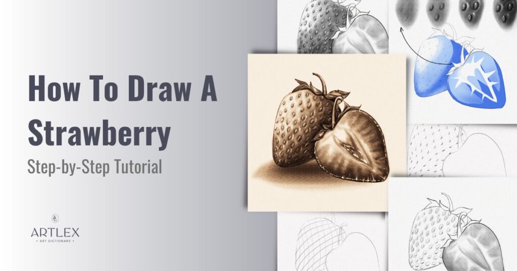 how to draw a strawberry