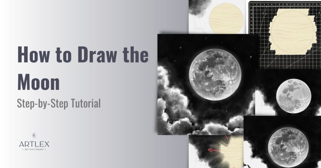 how to draw the moon
