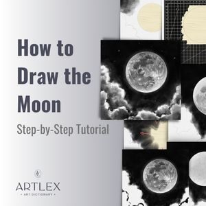 how to draw the moon