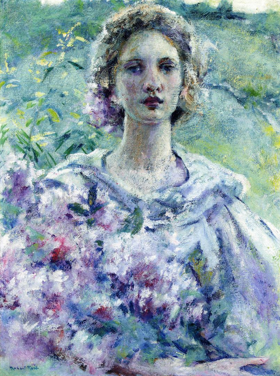 "Girl With Flowers" by Robert Reid
