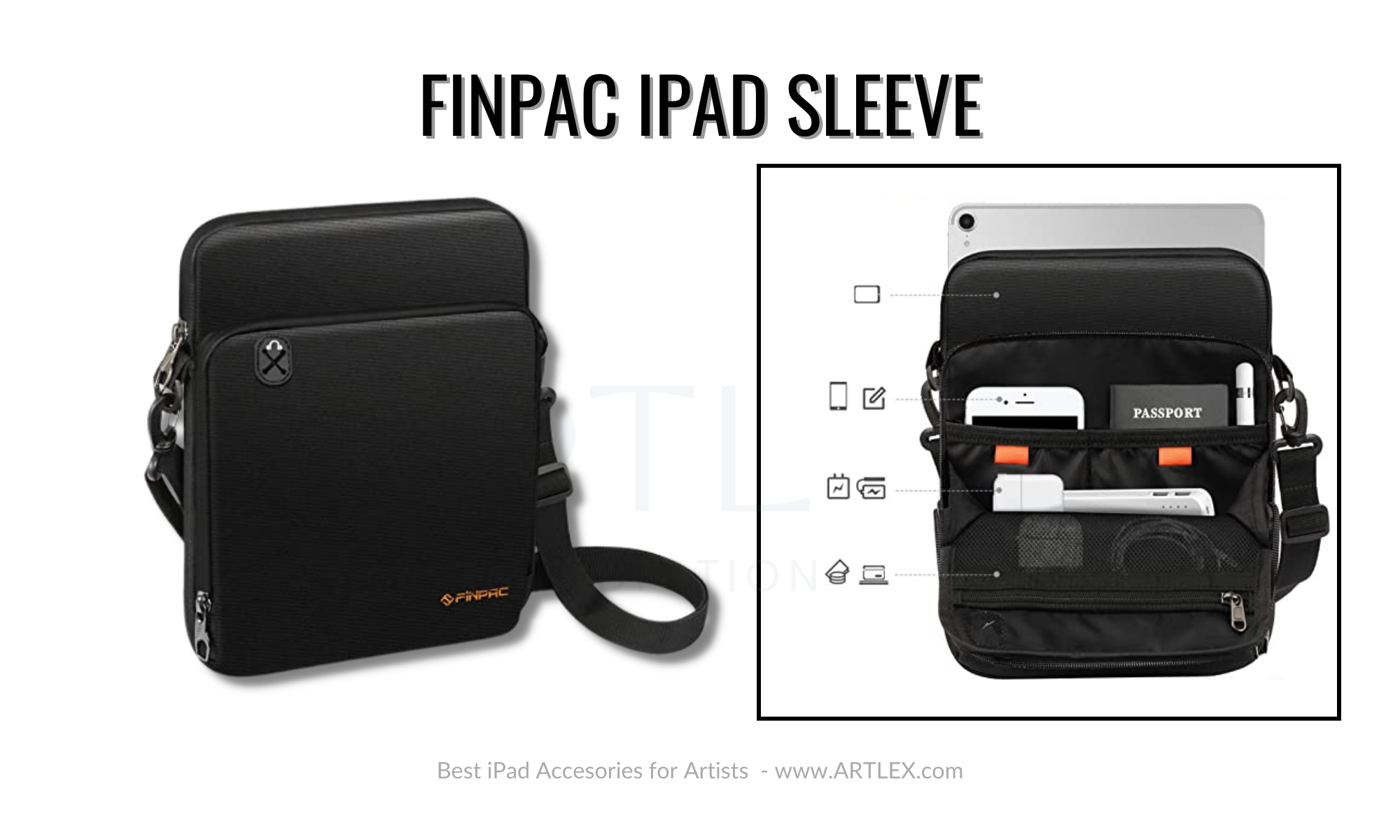 Segunda mejor bolsa de transporte - FINPAC Tablet Sleeve