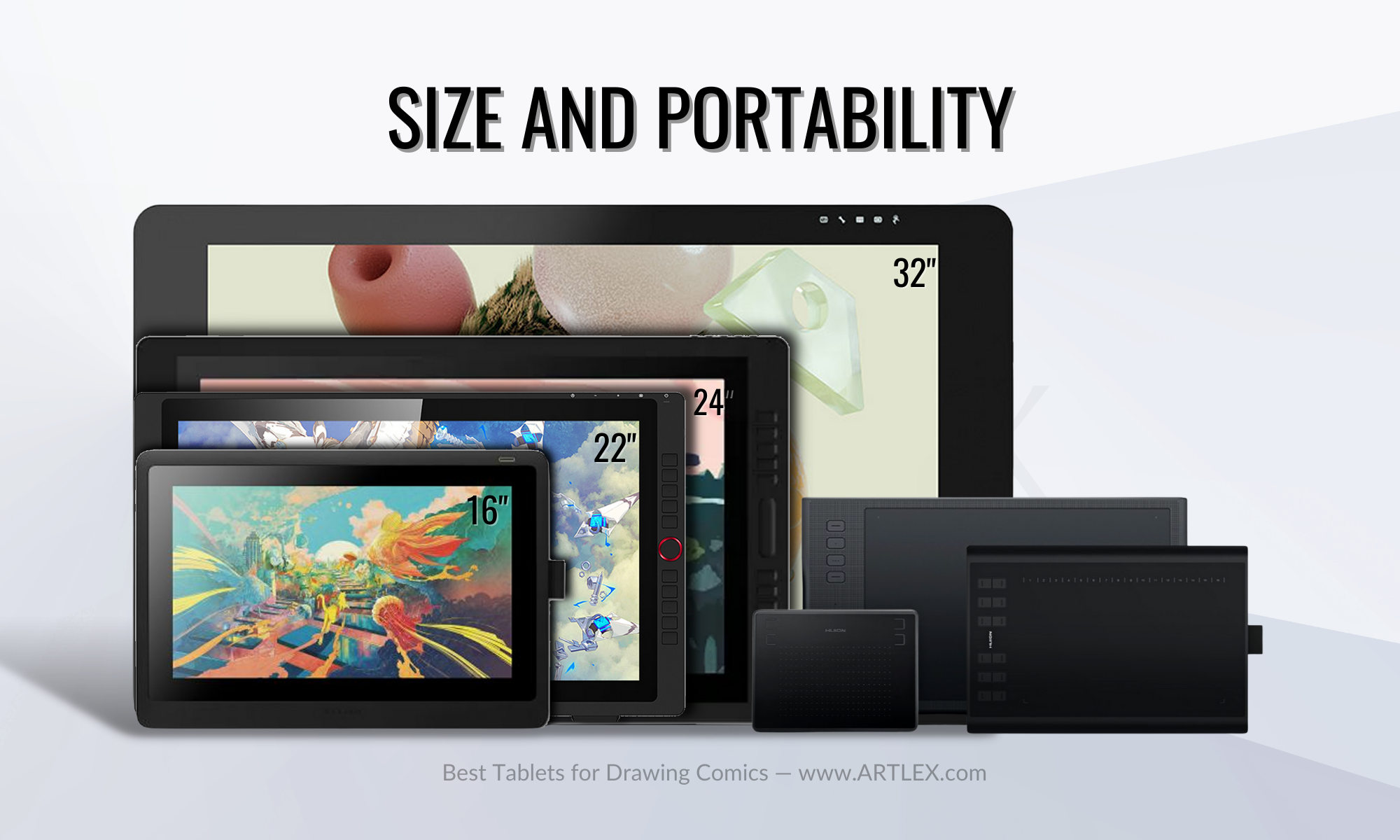 Size and Portability for Tablets for Drawing Comics