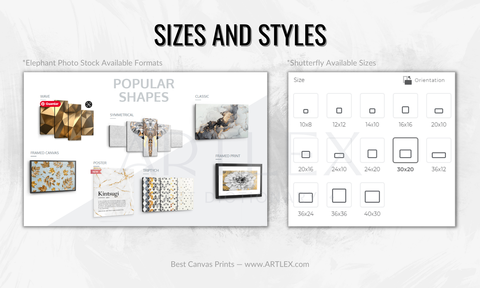 Sizes and Styles of Canvas Prints