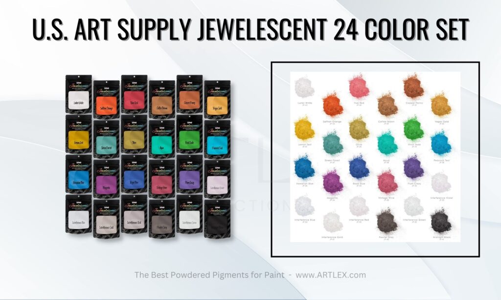 U.S. Art Supply Jewelescent 24 Color Set
