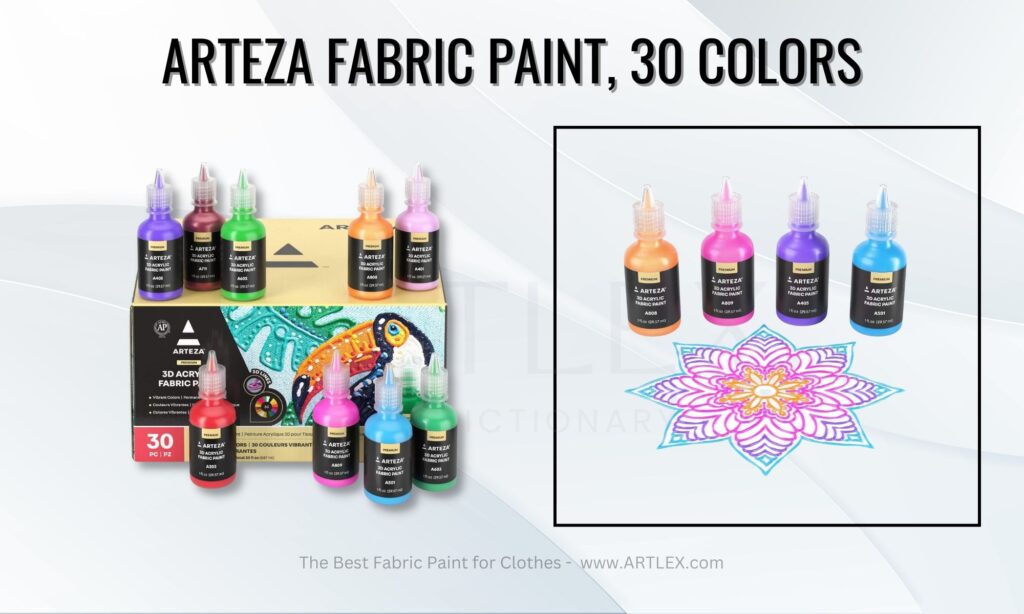 Arteza Fabric Paint, 30 Colors
