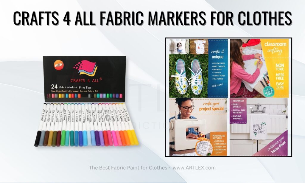 Crafts 4 All Fabric Markers for Clothes
