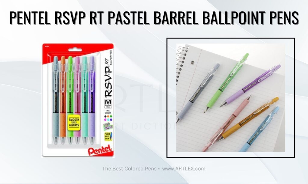 Pentel RSVP RT Pastel Barrel Ballpoint Pens
