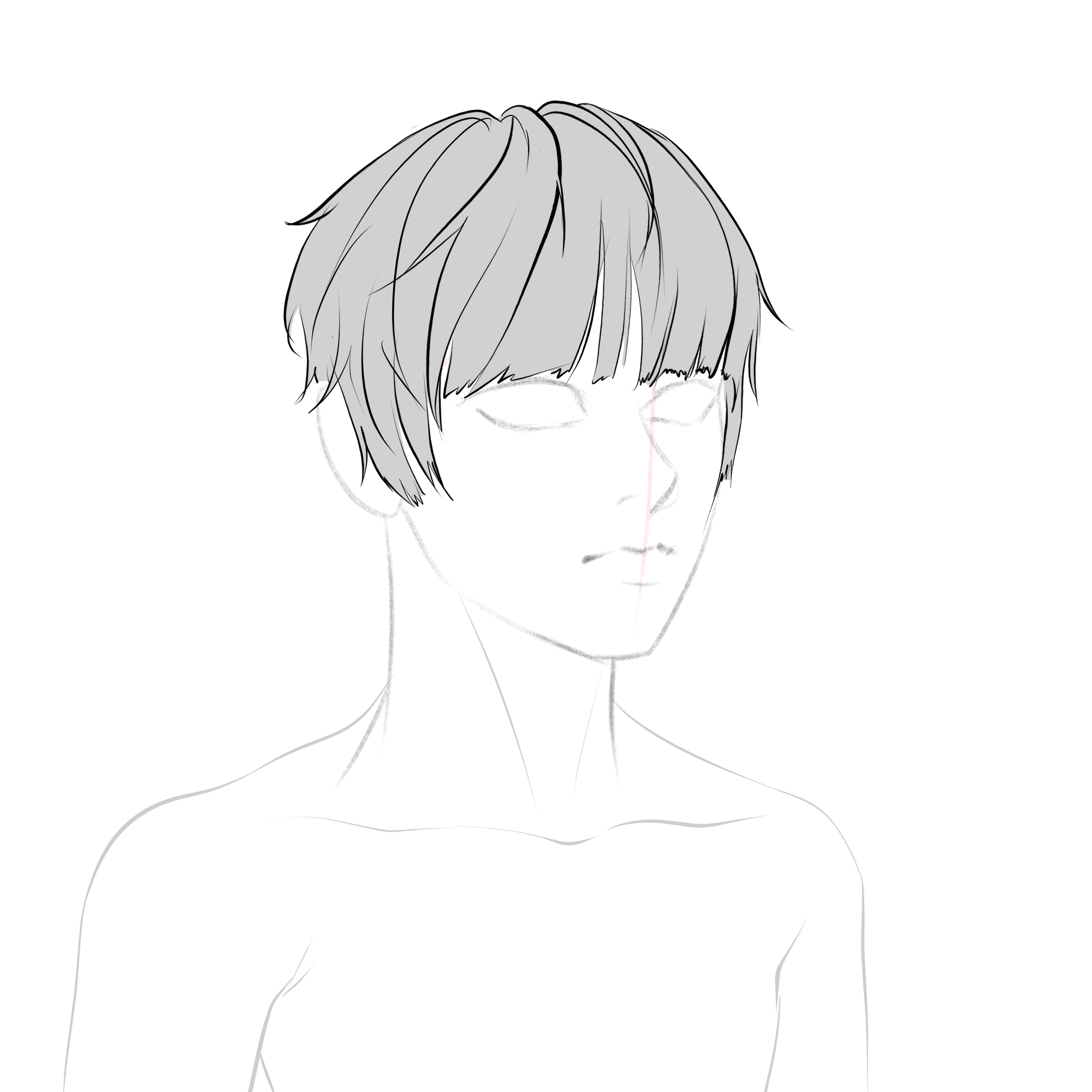 Hairstyle Drawing Reference Anime Boy hair drawing, Drawing male hair, How to draw hair