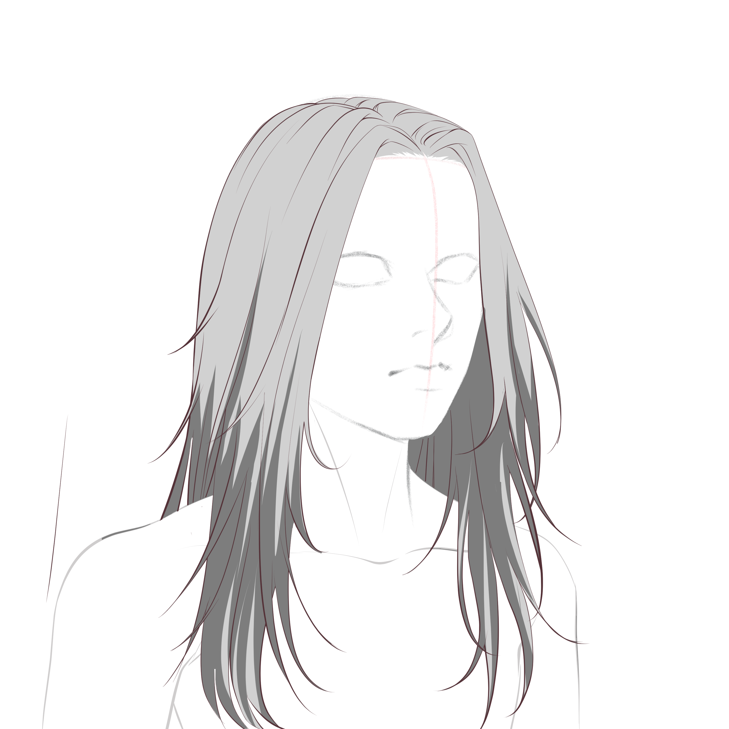 How to Draw a Manga Girl with Long Hair (Side View)