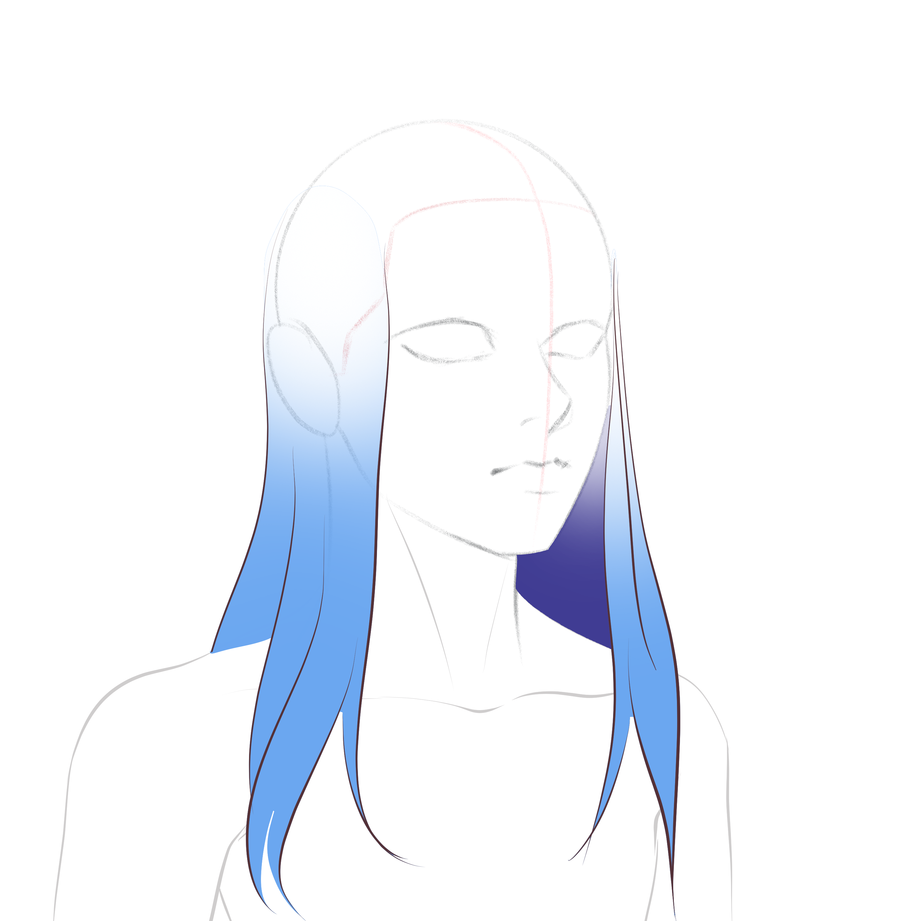Female Anime Hair 2 Anime hair, Drawings, Hair sketch