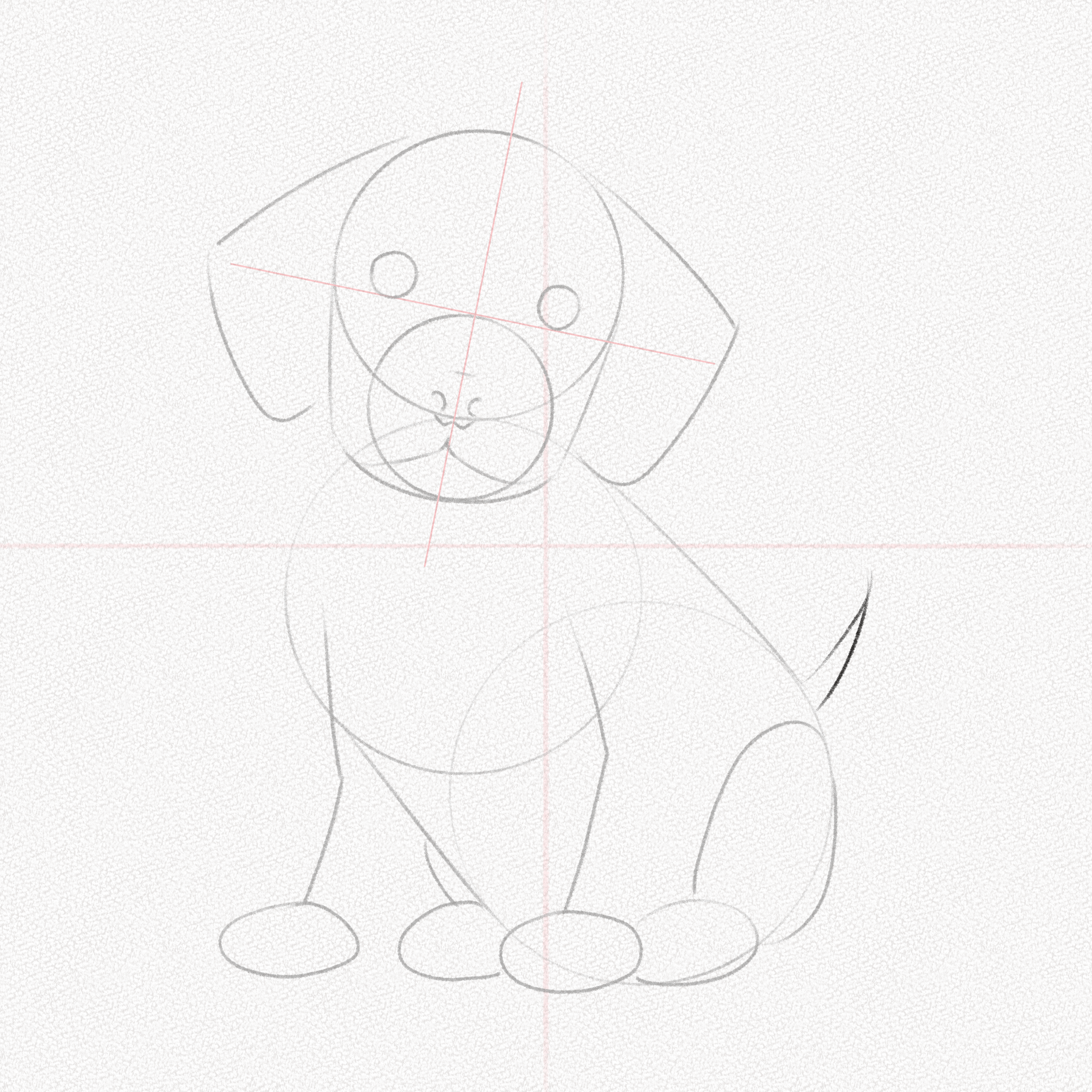 Puppy Drawing Art - Drawing Skill