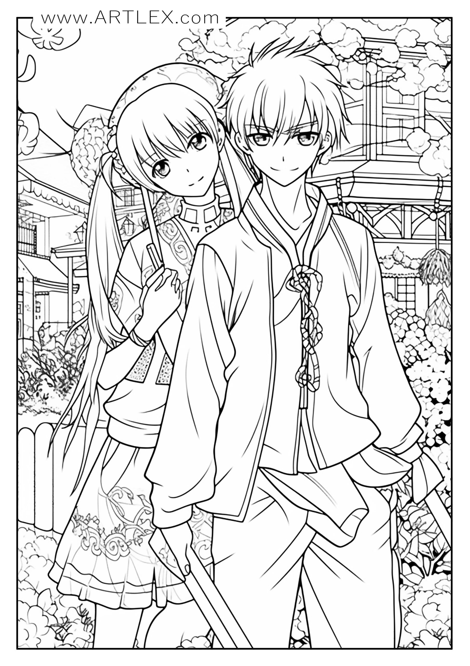 PDF) Anime Coloring Book: 125 Page mixed anime characters Of The Most Known  Characters In Anime World - anime Coloring book for adults , teen-agers a /  X