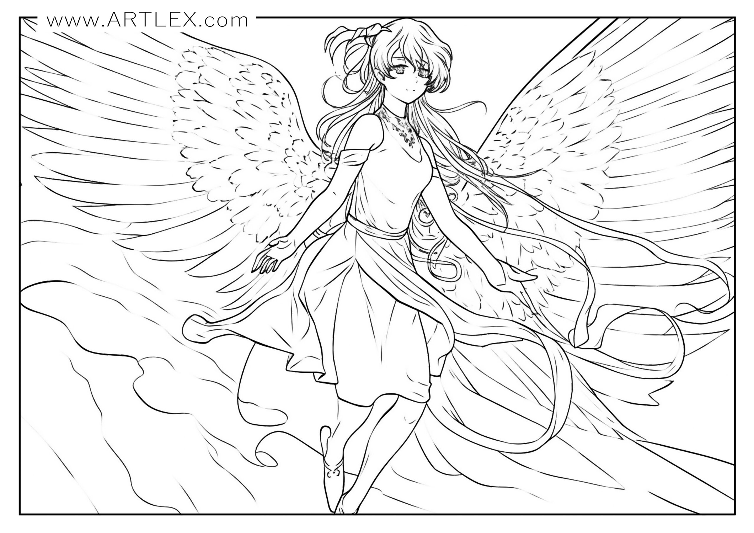 Anime Fairy Coloring Pages