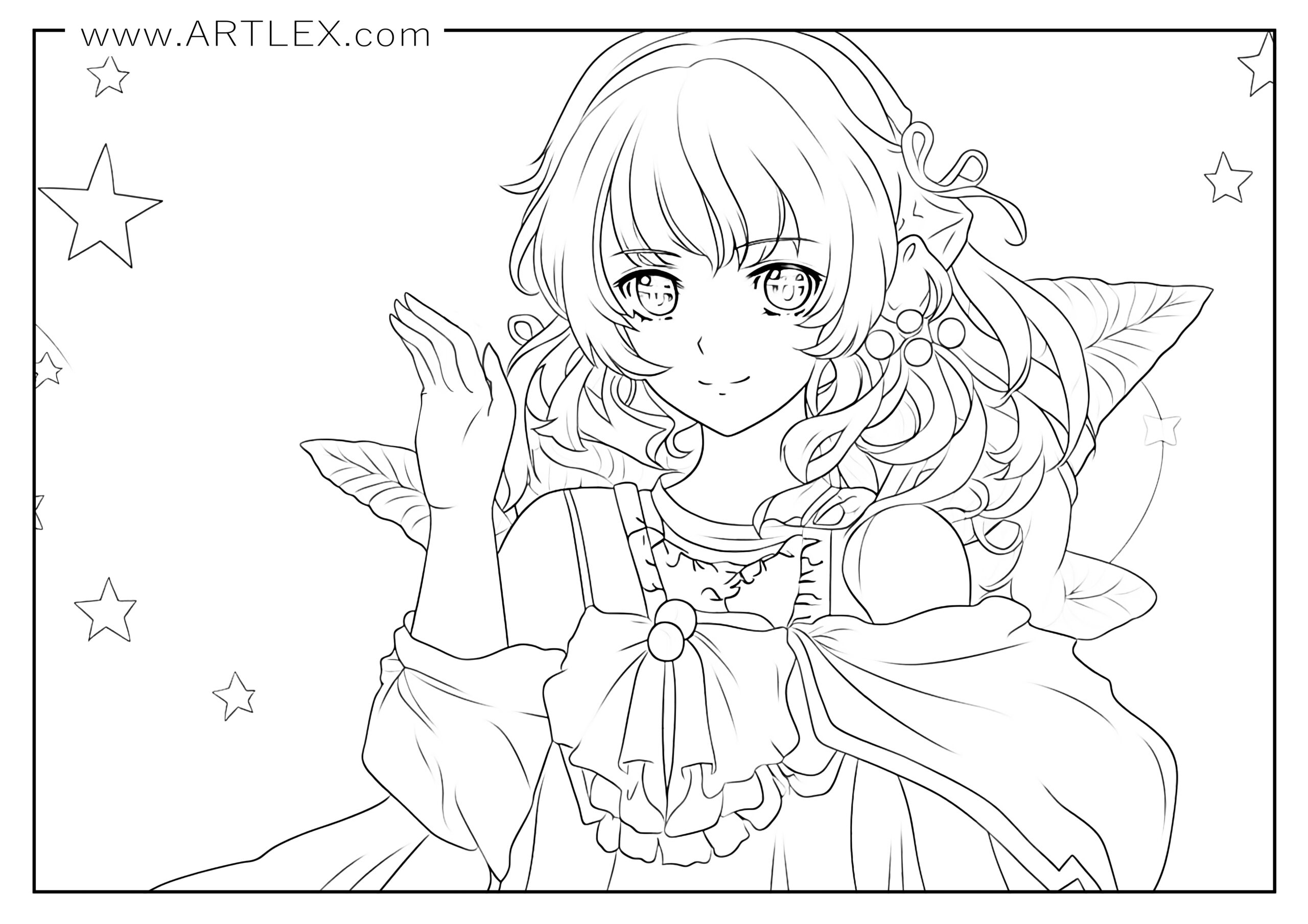 17 Anime Coloring Pages (Free + Printable) – Artlex