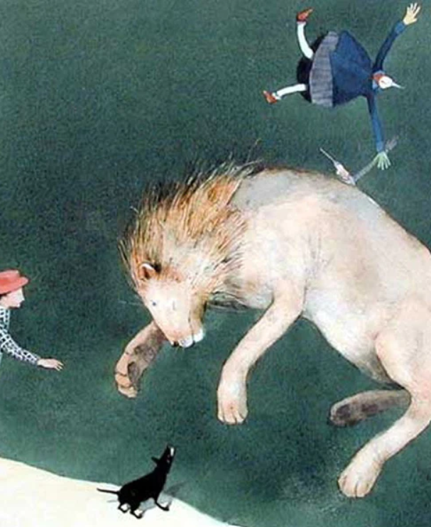"Cowardly Lion" by Lisbeth Zwerger