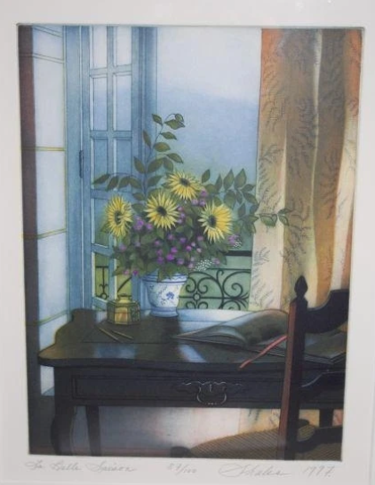 "Two color etchings: La Belle Saison; Le Rendez-vous" by Lynn Shaler