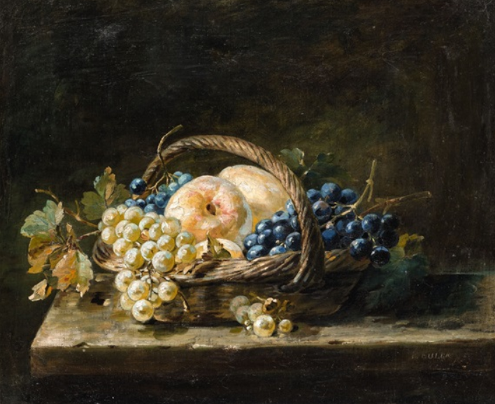  "A Still Life with a Basket of Fruits" by Pierre Nicolas Euler