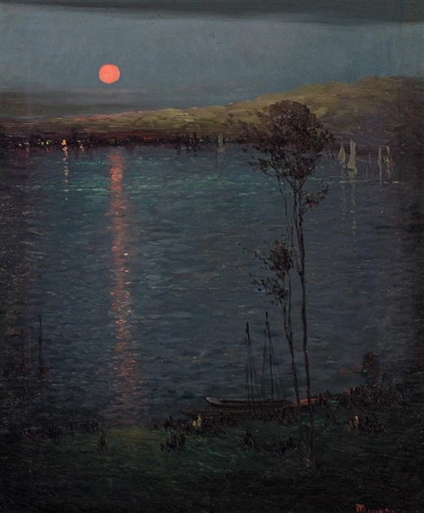 "Moon on the Lake" by Leon Dabo