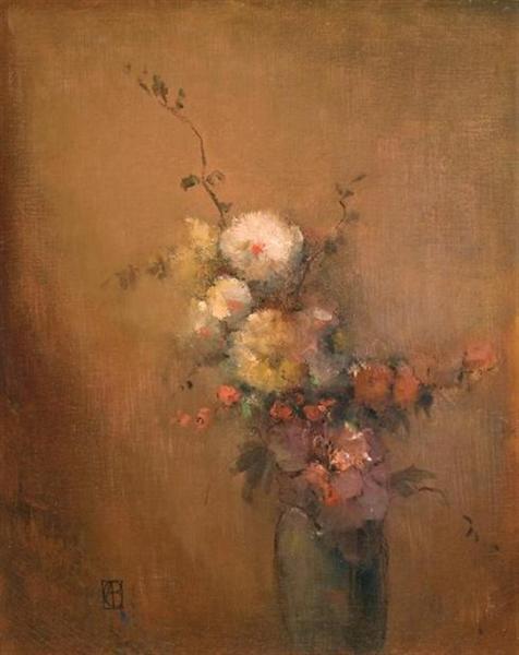 "Still Life With Flowers" by Leon Dabo