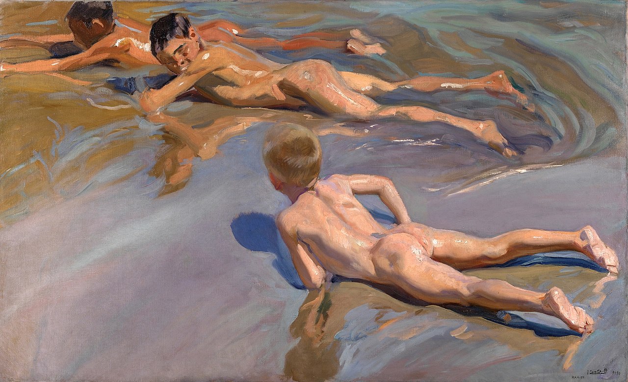 "Children on the beach" by Joaquín Sorolla