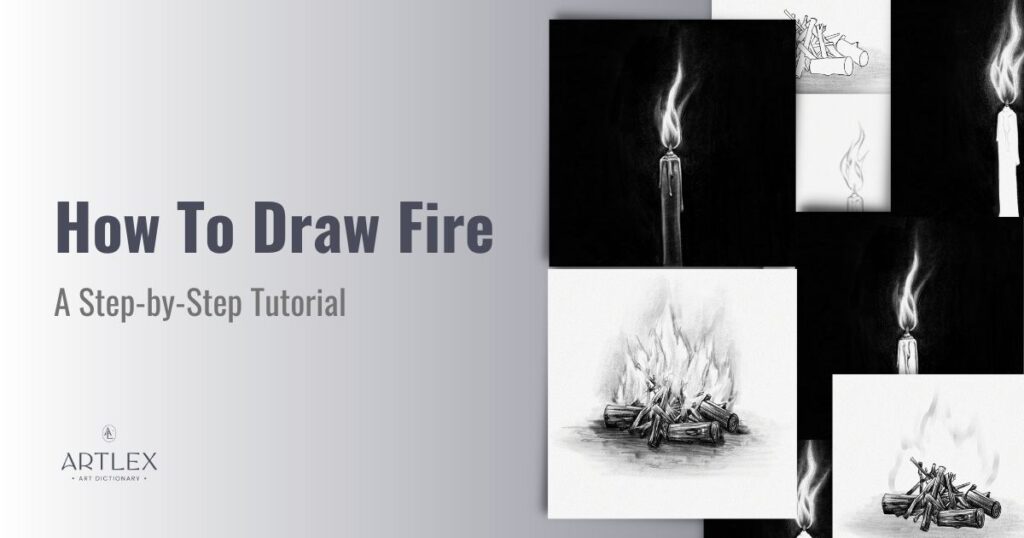 How to draw fire step by step tutorial