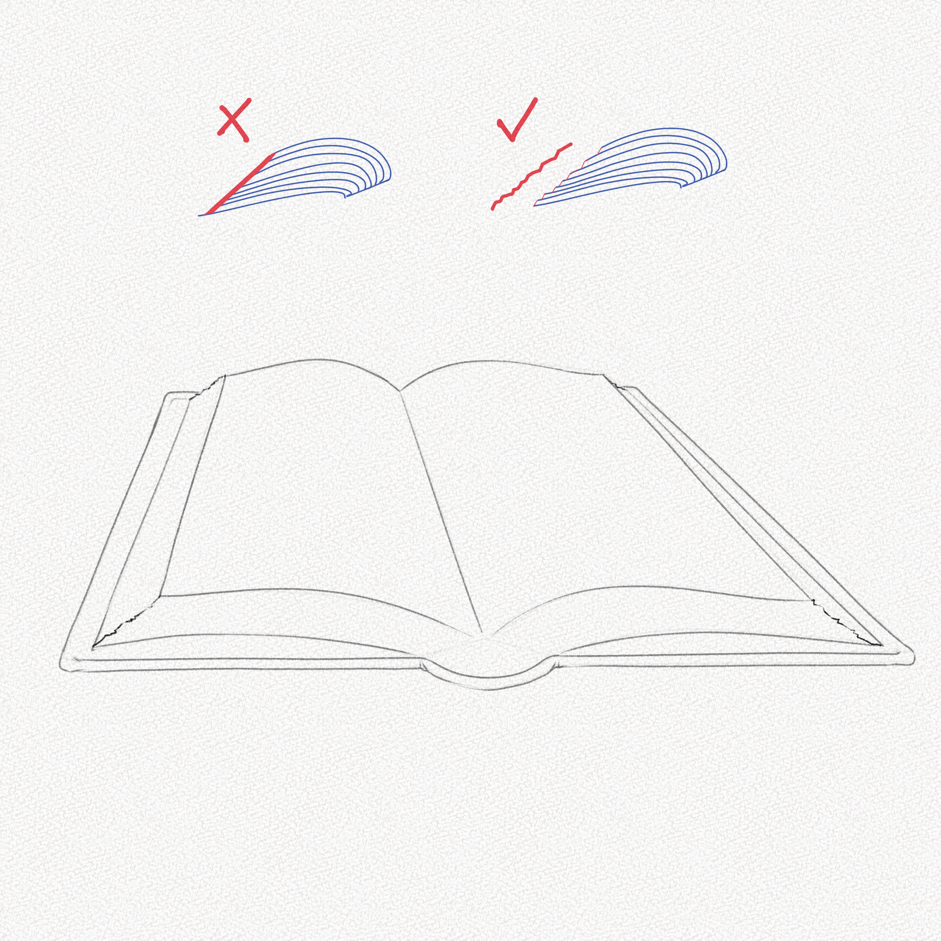 How to Draw a Book Sketch: Step by Step Open Book Outline Drawing, open book  drawing 