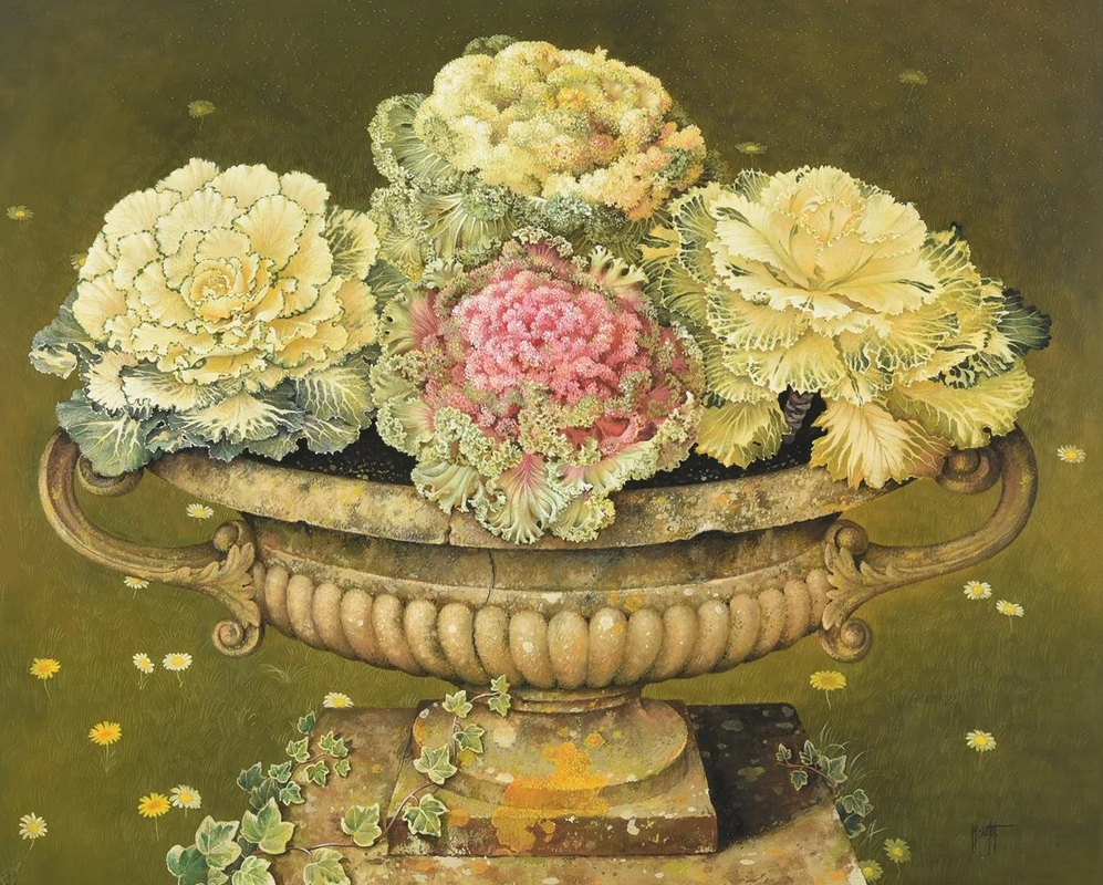 "STILL LIFE OF BRASSICAS IN BLOOM" by José Escofet