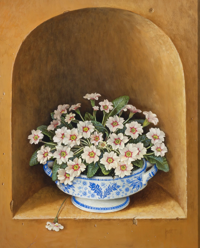 "An Alcove Filled with White Polyanthus" by José Escofet