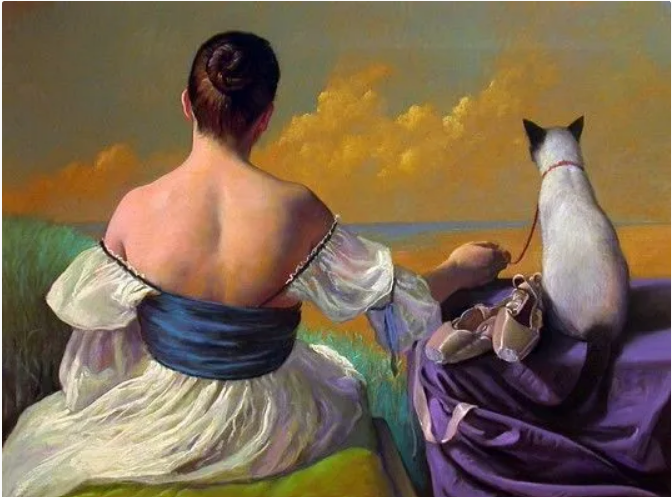 "Dancer with a Cat" by Ron Monsma