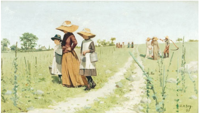 "The berry pickers" by George Agnew Reid