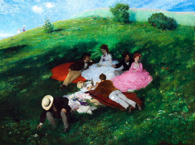 "Picnic in May" by Pál Szinyei Merse
