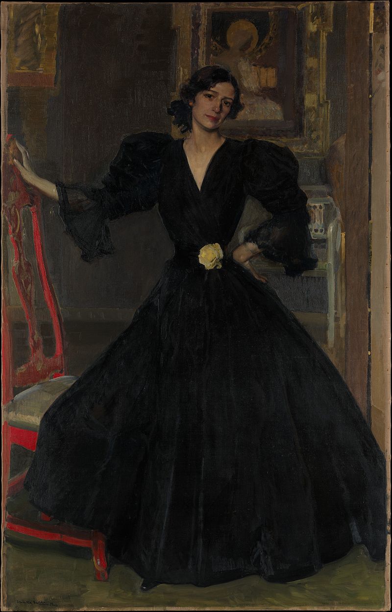 "Señora de Sorolla in Black" by Joaquín Sorolla