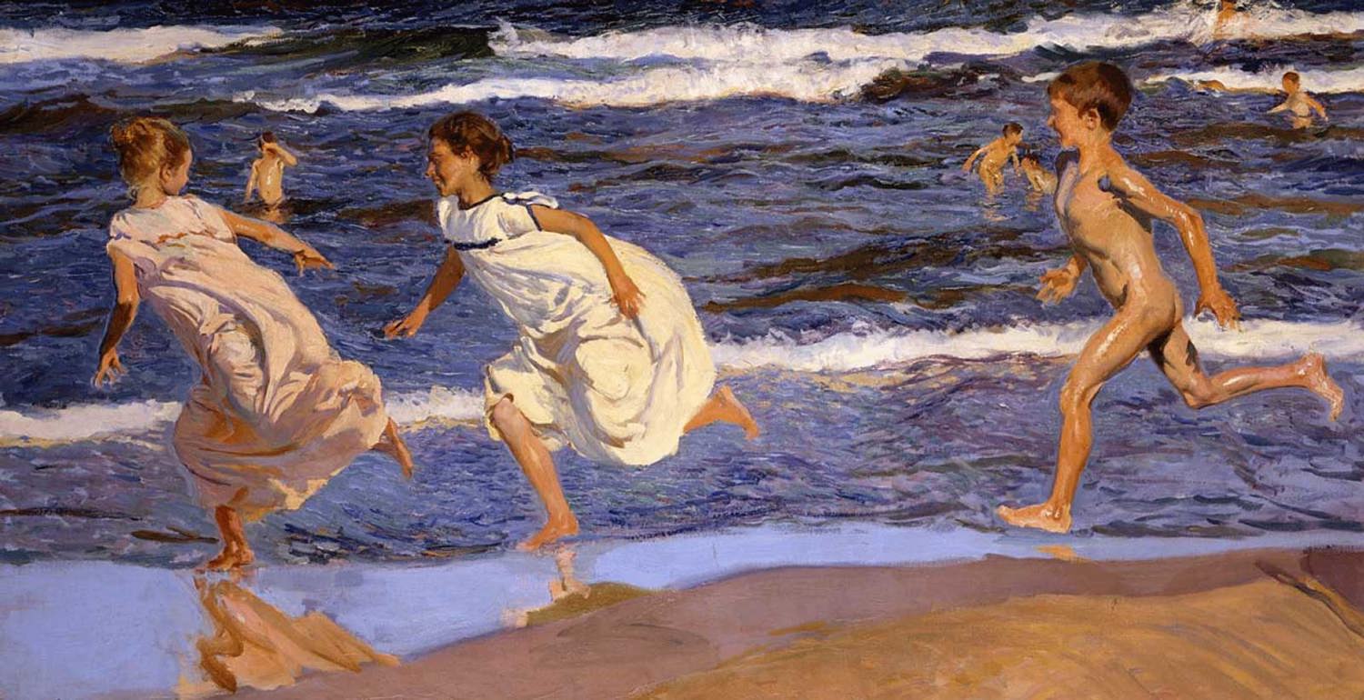 "Running along the Beach, Valencia" by Joaquín Sorolla