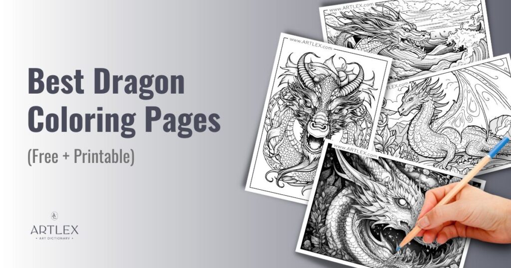 best dragon coloring pages for free