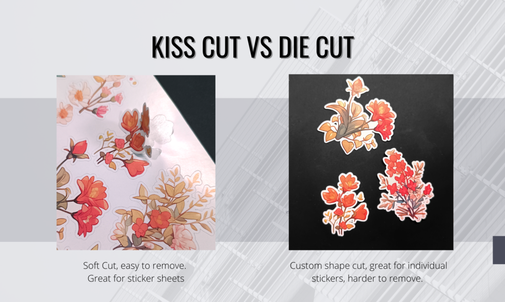 kiss cut vs troquelado