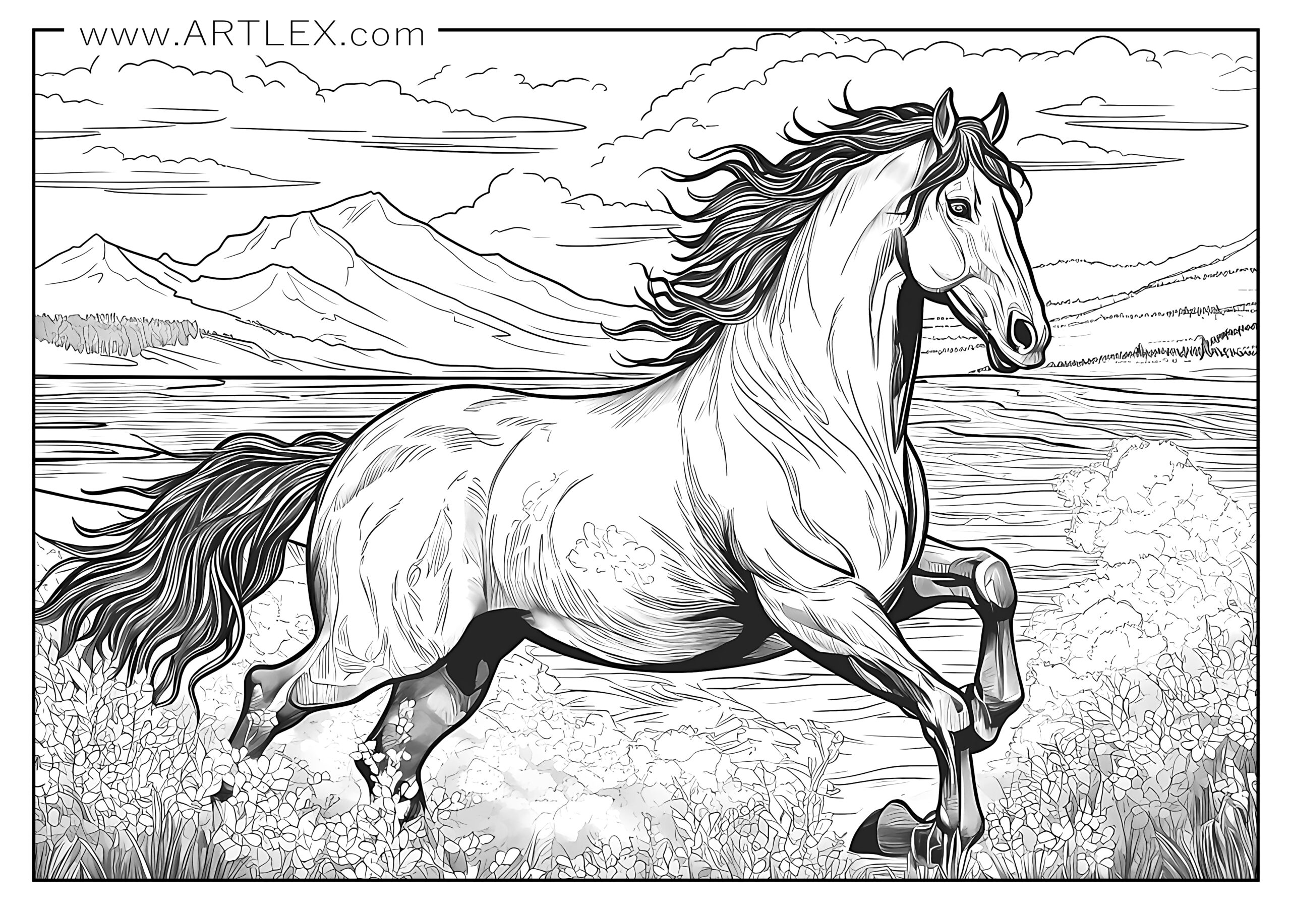 12 Best Horses Coloring Pages Free Printable Artlex fun-horse-coloring-pages-for-your-kids-printable