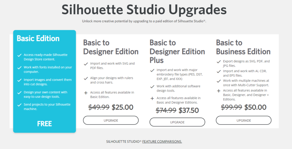 silhouette studio upgrade