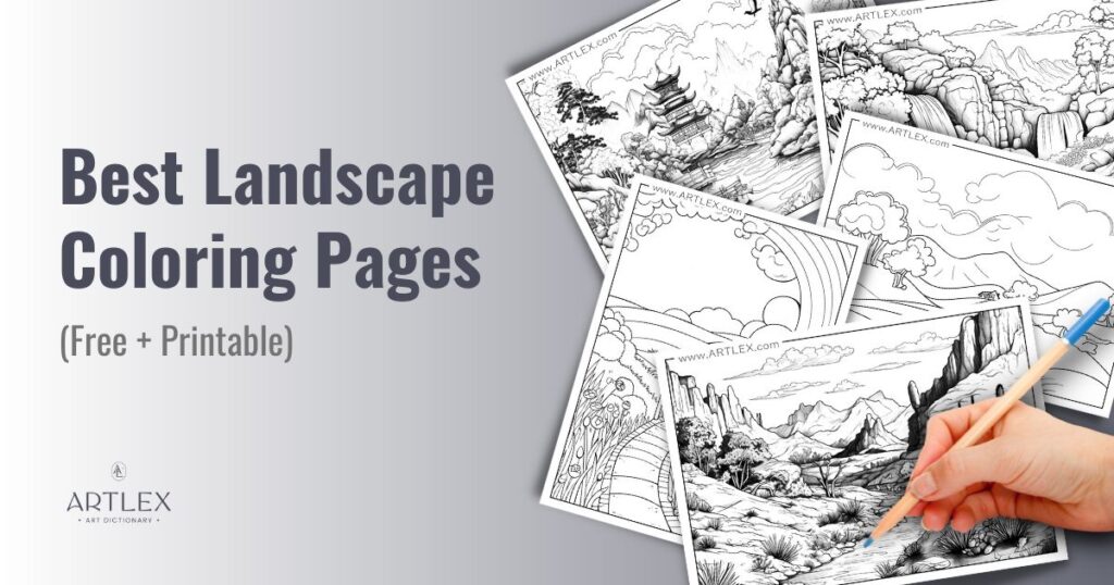 best landscape coloring pages for free