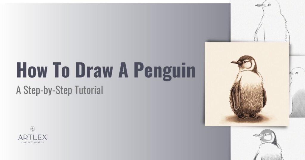 come disegnare un pinguino