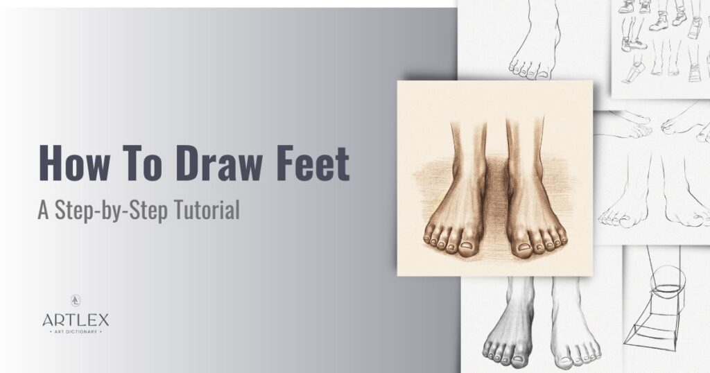 how to draw a feet
