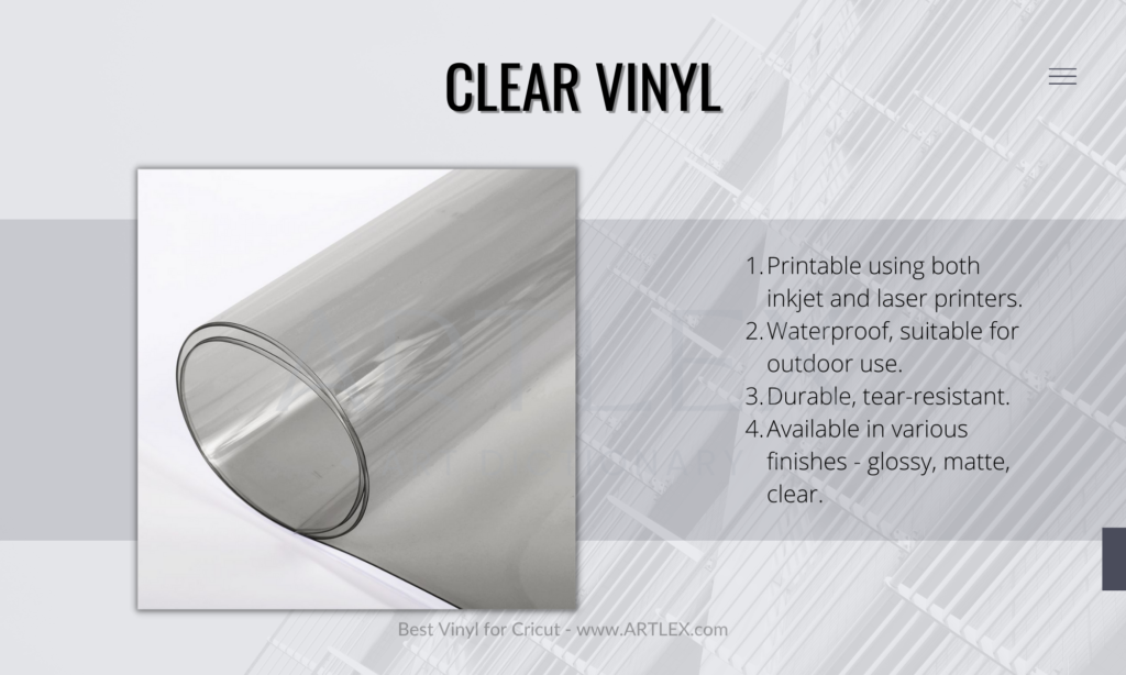 Clear or Transparent Vinyl