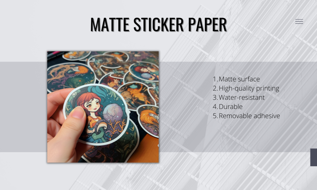 matte sticker paper