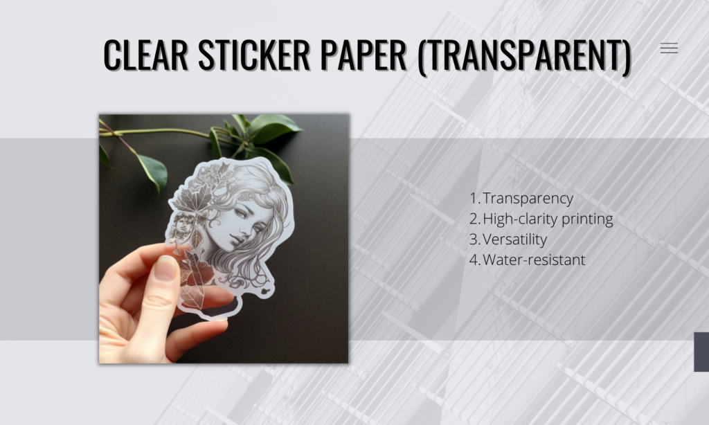 clear sticker paper (transparent)