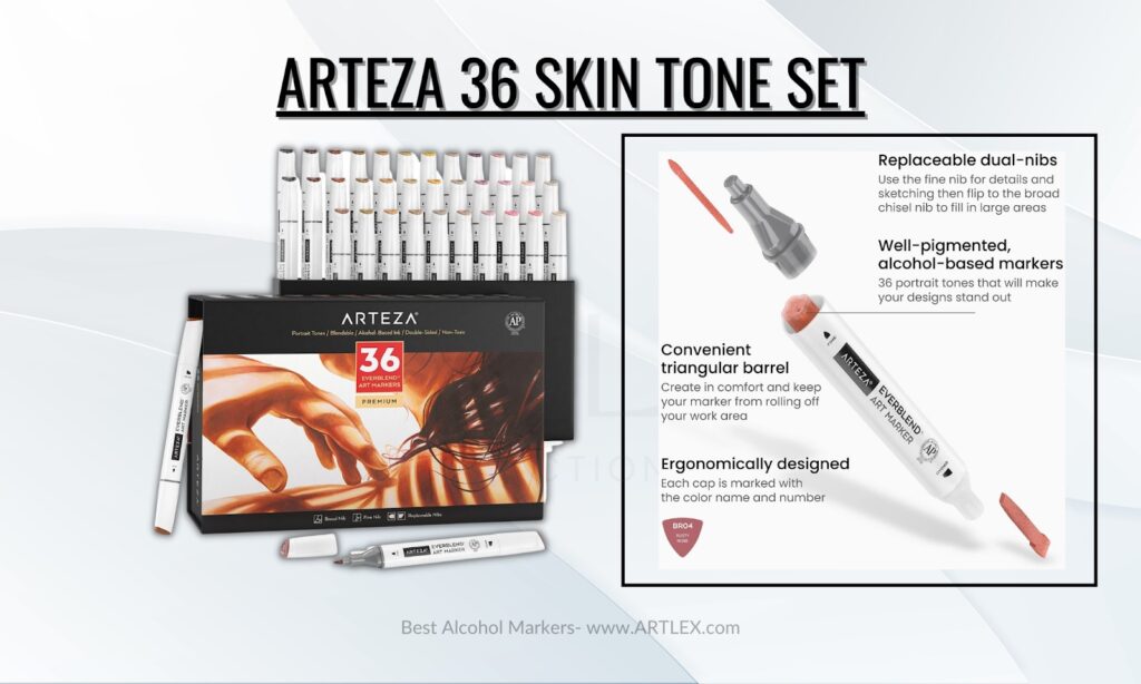 Arteza 36 Skin Tone Set