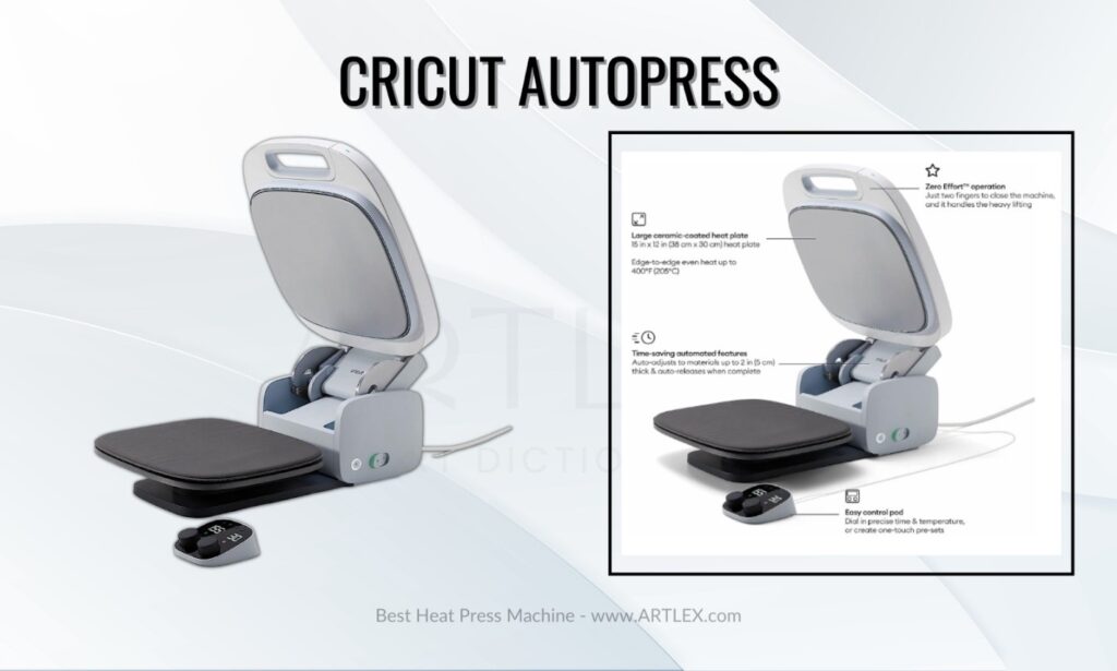  Cricut Autopress, 38cm x 30cm (15 x 12) Heat Plate, Heats  up to 205°C (400°F)