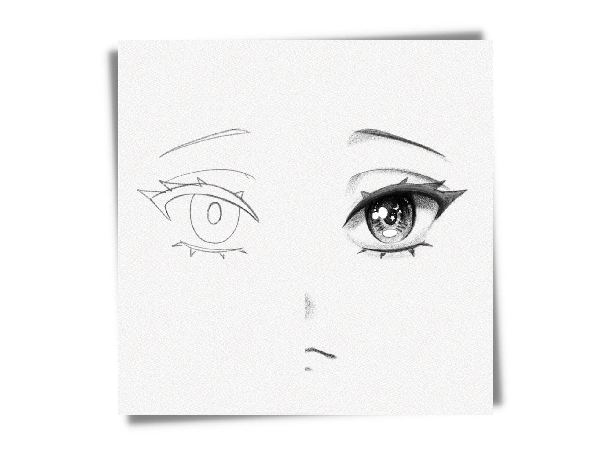 how to draw anime eyes