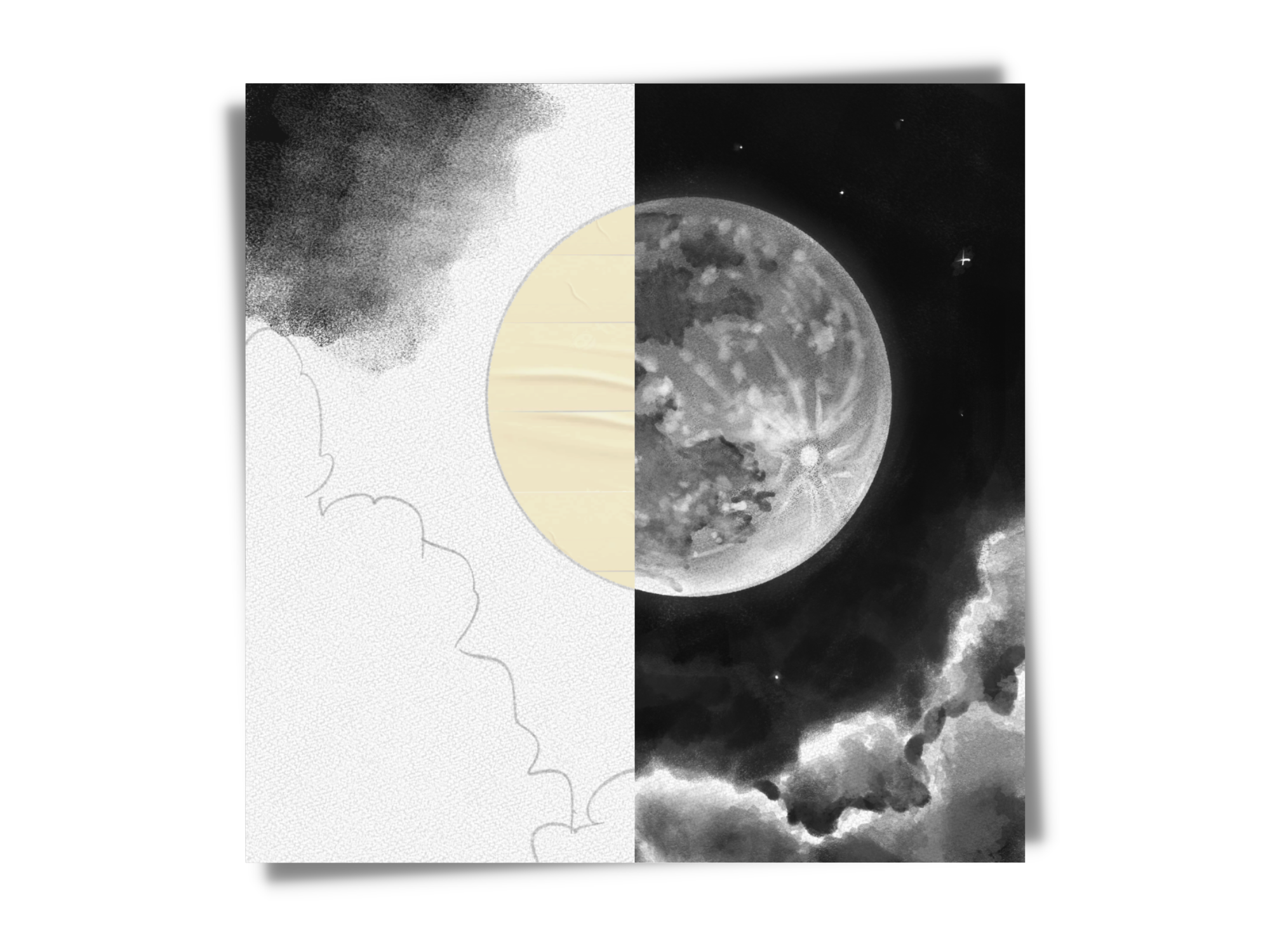 how to draw the moon